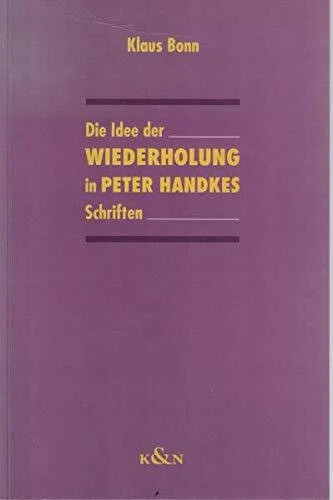 Die idee der wiederholung - der, in