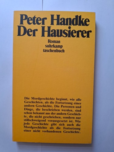 Peter handke der hausierer - der, |
